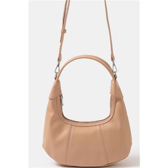 Fame Faux Leather Round Multi Panel Hand Bag - Picture 1 of 3